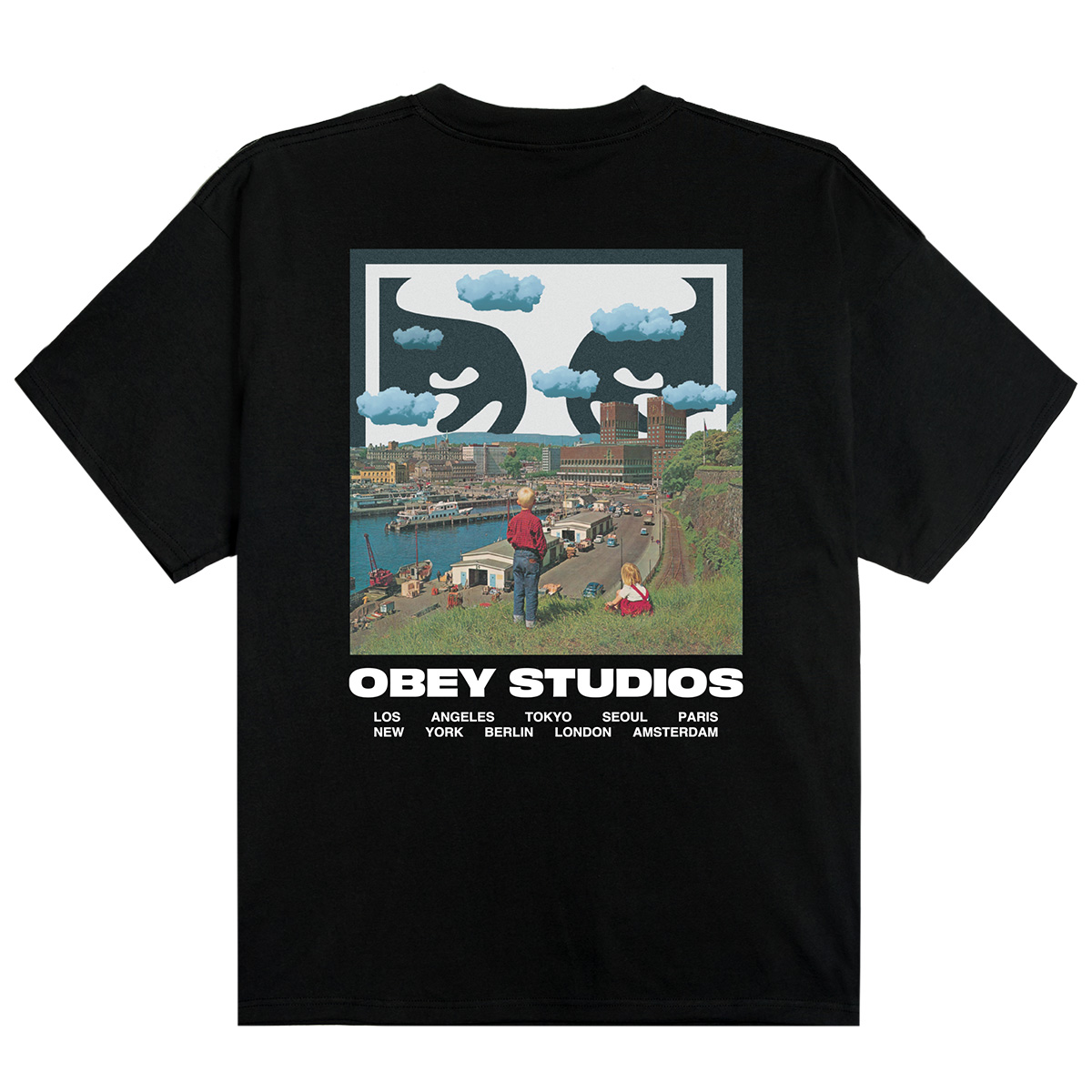 Obey Sky Face T-Shirt Black