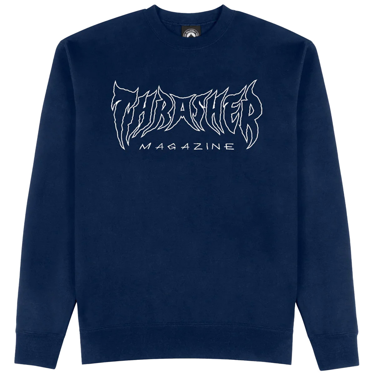 Thrasher Metal Crewneck Sweater Navy Thrasher Metal Crewneck Sweater Navy