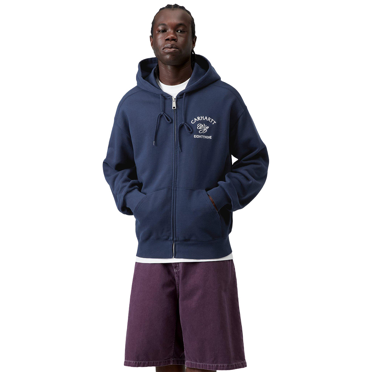 Carhartt WIP Eightynine Hooded Sweater Jacket Jupiter