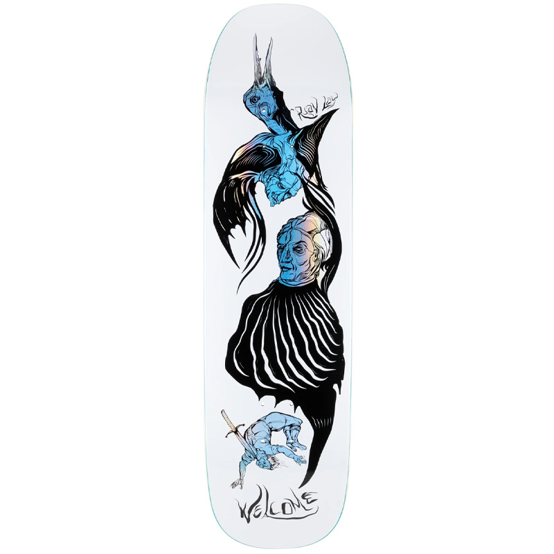 Welcome Isobel Ryan Lay Pro Model on Stonecipher Skateboard Deck White/Prism Foil 8.6