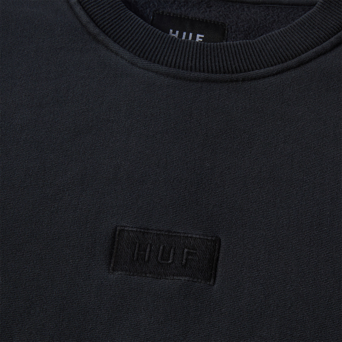 HUF Mason Fleece Crewneck Sweater Washed Black HUF Mason Fleece Crewneck Sweater Washed Black
