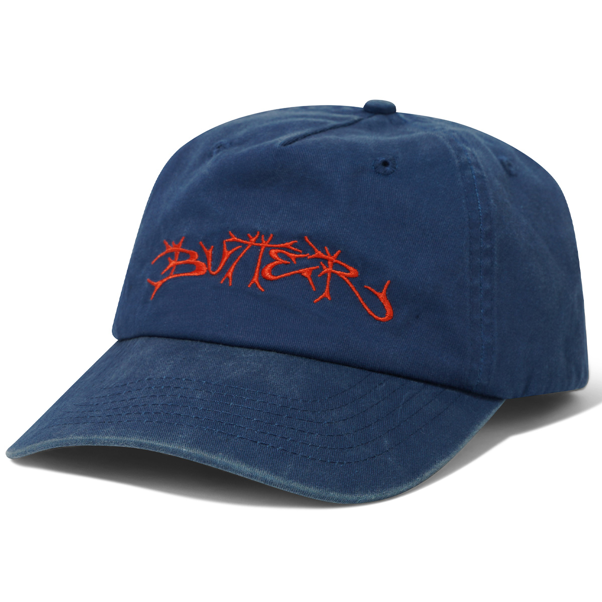 Butter Goods Scrawling 5 Panel Cap Washed Navy