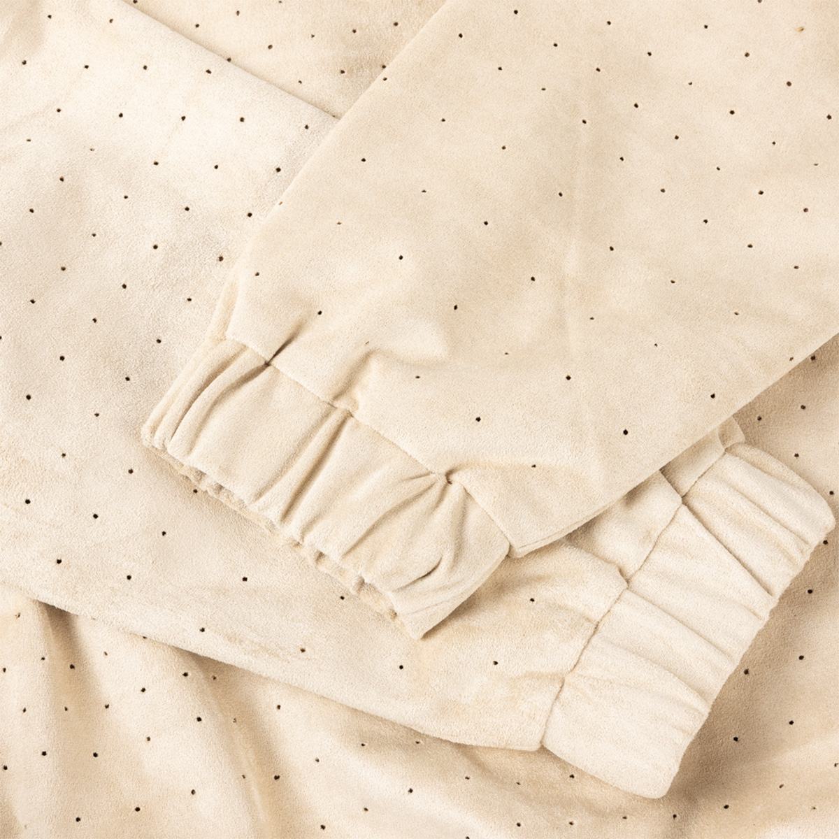 Dime Perforated Faux Suede Jacket Tan