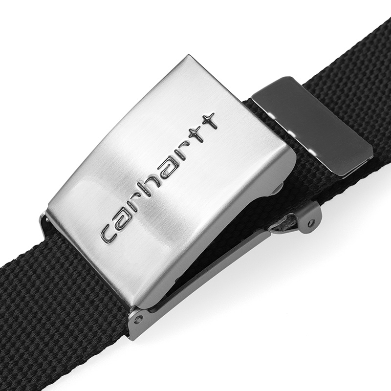 Carhartt WIP Clip Belt Chrome Black Carhartt WIP Clip Belt Chrome Black