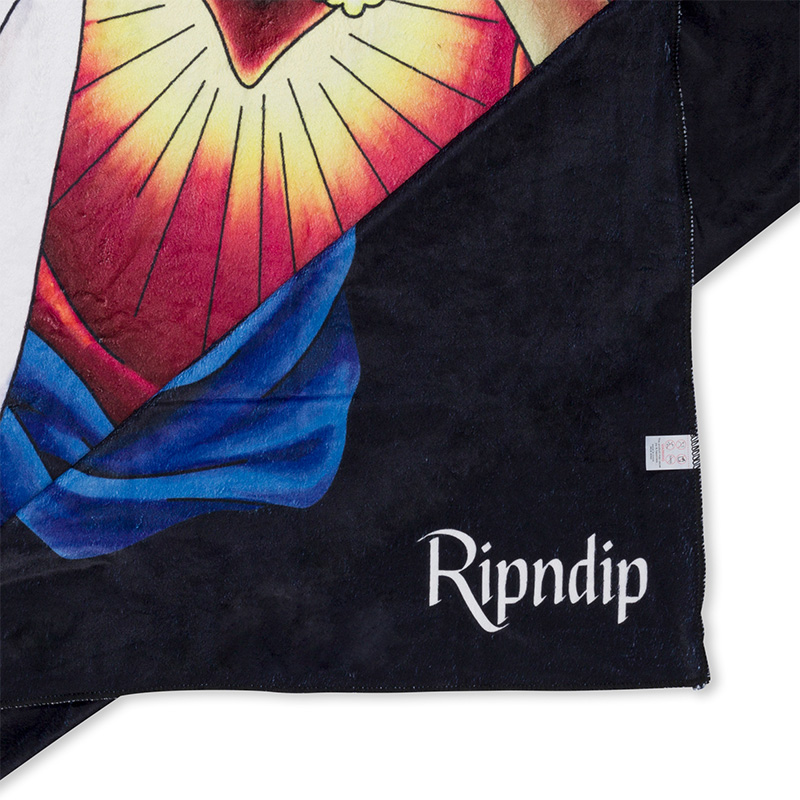 RIPNDIP Mother Mary Fleece Blanket Black