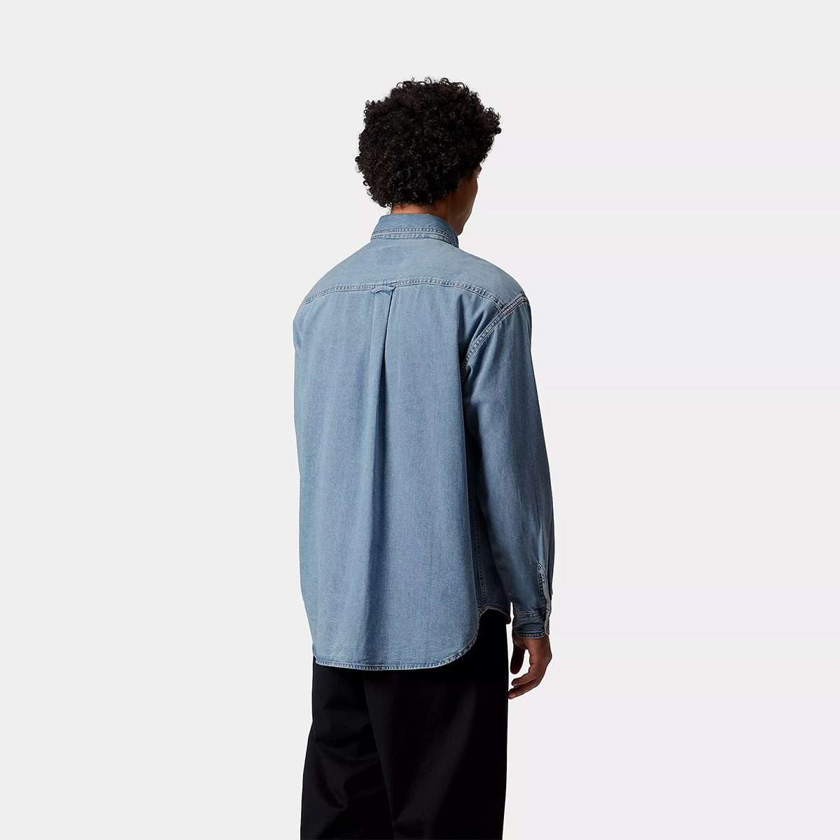 Carhartt WIP Lucas Longsleeve Shirt Blue Bleached