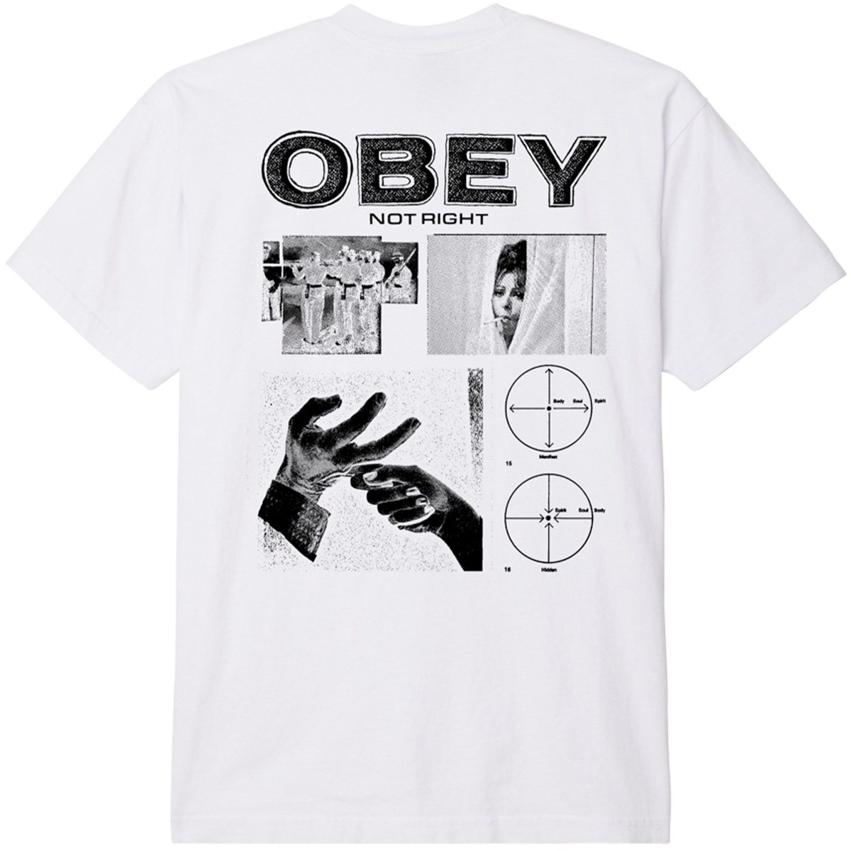 Obey Not Right T-Shirt White Obey Not Right T-Shirt White