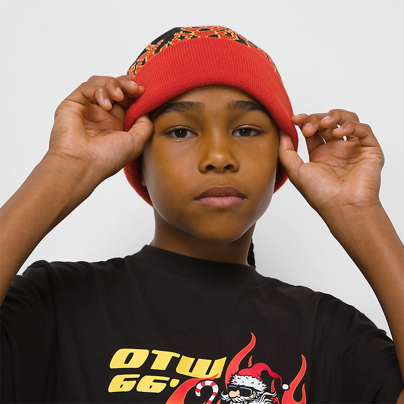 Vans Kids Flame Beanie Black Vans Kids Flame Beanie Black