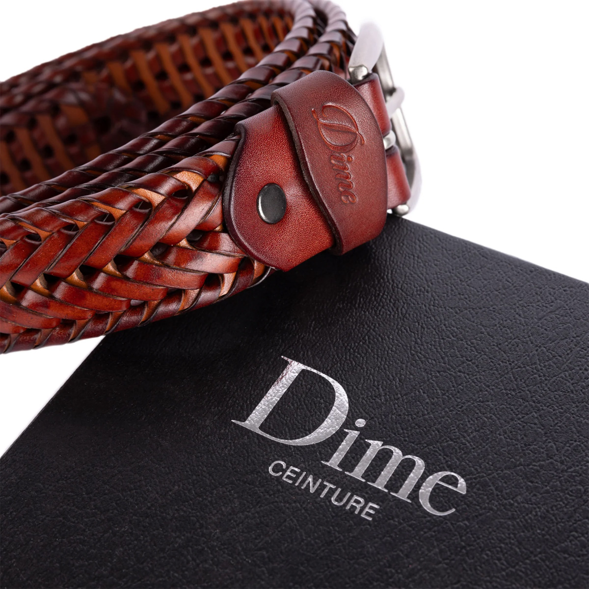 Dime Braided Leather Belt Caramel/brown Dime Braided Leather Belt Caramel/brown