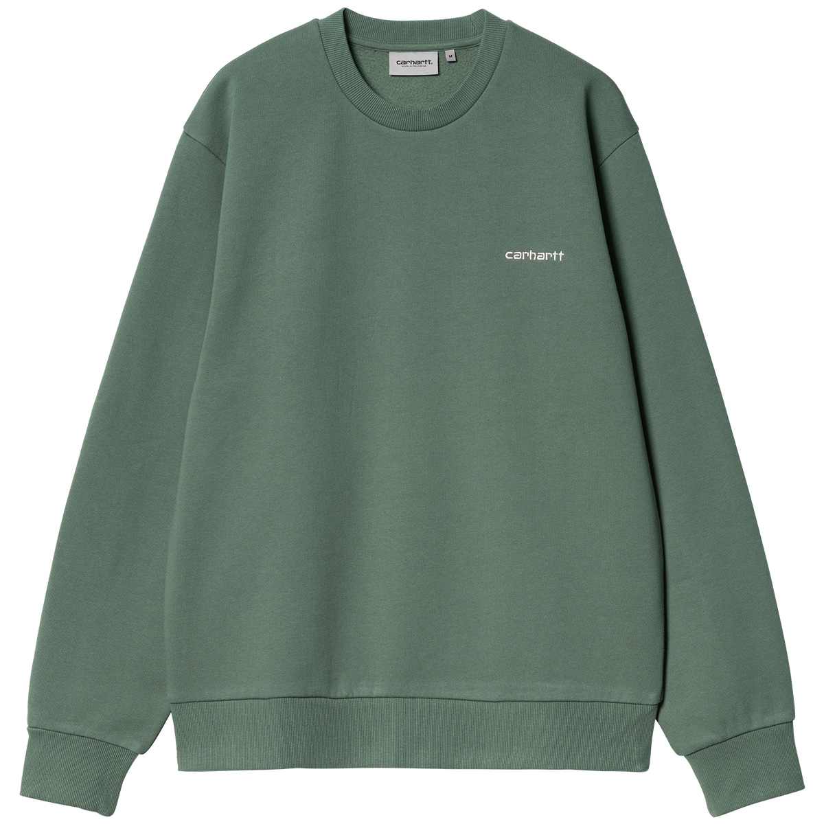Carhartt WIP Script Embroidery Sweater Park/White