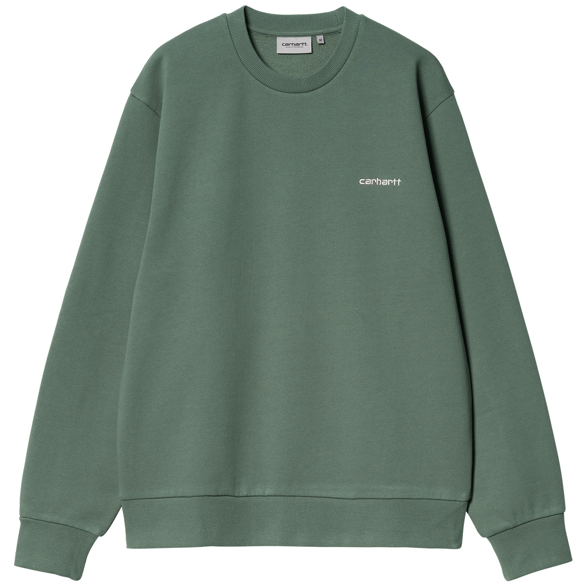 Carhartt WIP Script Embroidery Sweater Park/White Carhartt WIP Script Embroidery Sweater Park/White