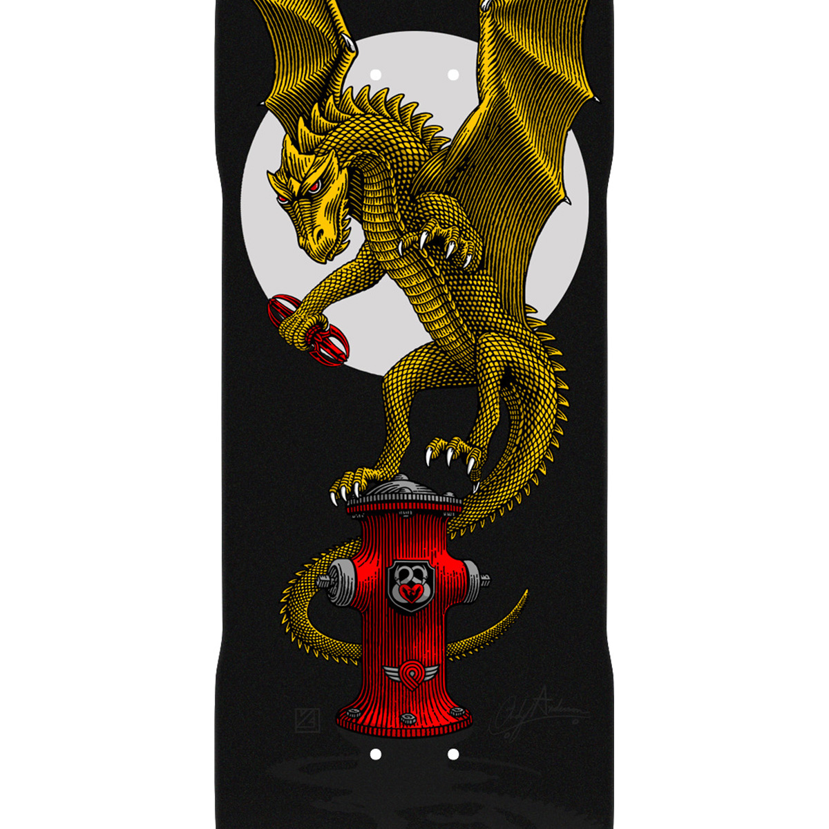Powell Peralta Andy Anderson Baby Heron Vajra Skateboard Deck Black Shape 302 8.4 Powell Peralta Andy Anderson Baby Heron Vajra Skateboard Deck Black Shape 302 8.4