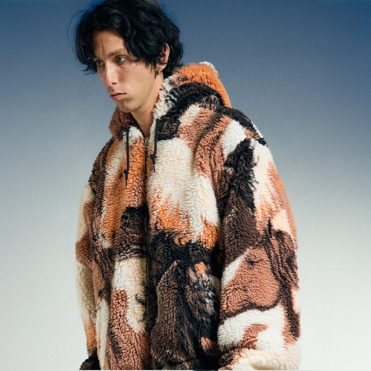 Obey Horses Sherpa Jacket Brown