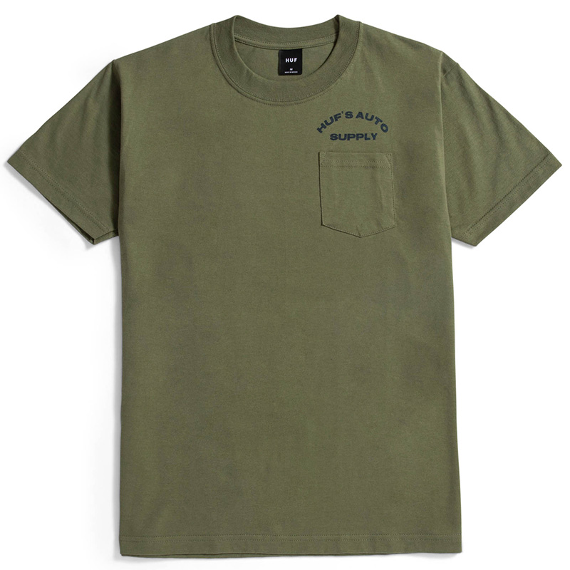 HUF Chop Shop Pocket T-Shirt Olive HUF Chop Shop Pocket T-Shirt Olive