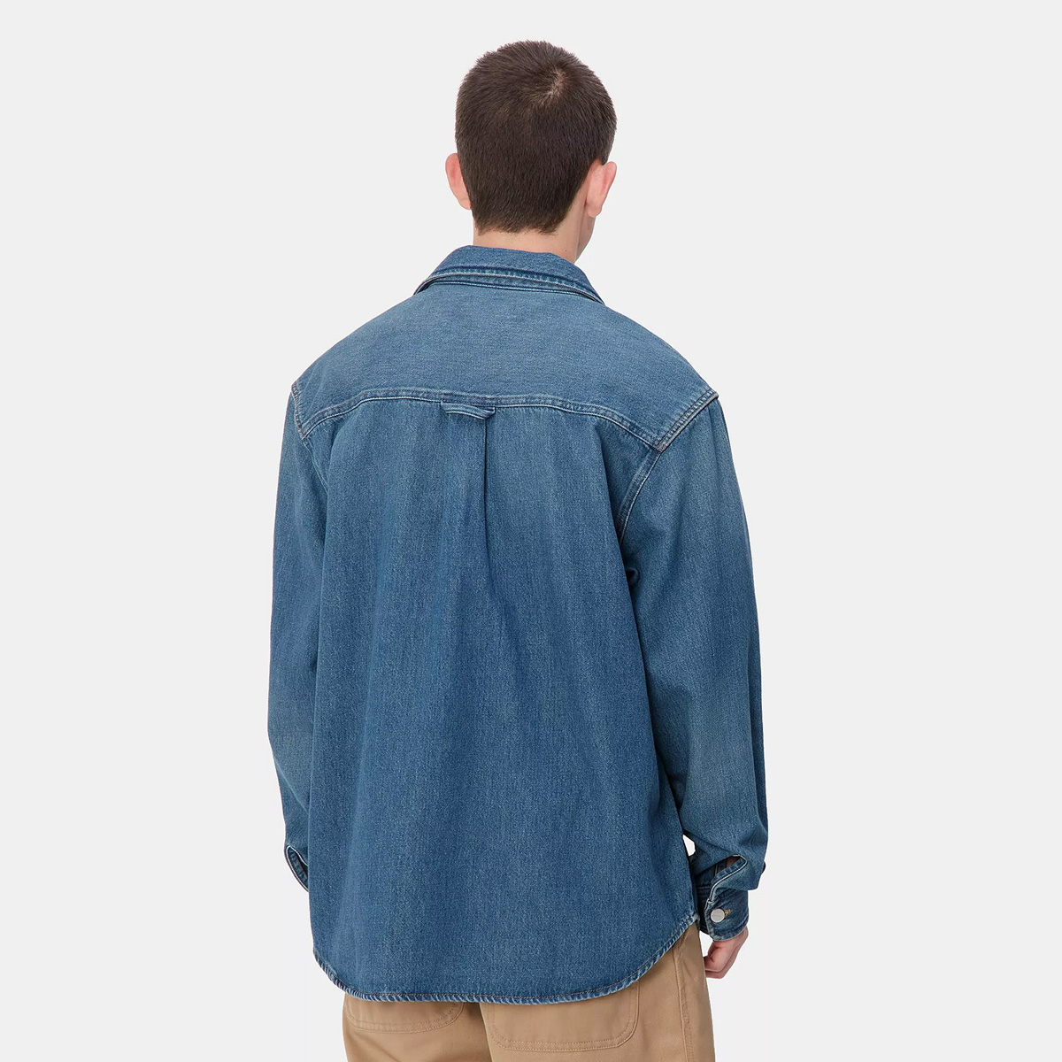 Carhartt WIP Harvey Shirt Jac Blue Dark Used Wash Carhartt WIP Harvey Shirt Jac Blue Dark Used Wash