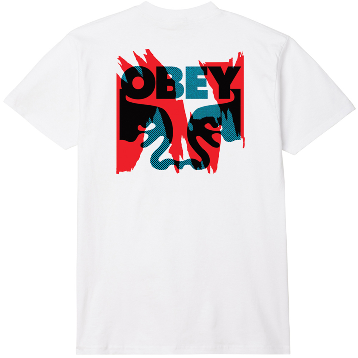 Obey Torn Posters Icon T-Shirt White Obey Torn Posters Icon T-Shirt White