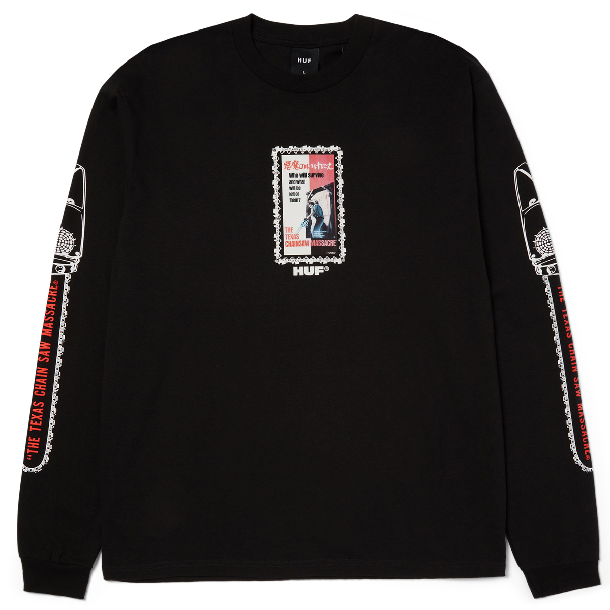 HUF x Chainsaw Dual Chain Longsleeve T-Shirt Black HUF x Chainsaw Dual Chain Longsleeve T-Shirt Black