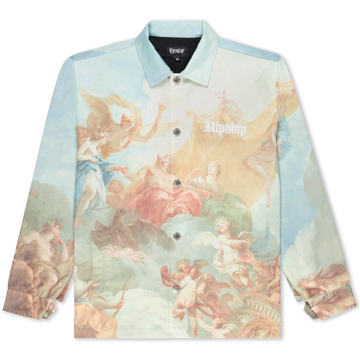 RipnDip Heavens Waiting Button Up Jacket Multi RipnDip Heavens Waiting Button Up Jacket Multi