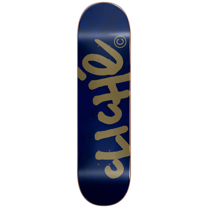 Cliché  Handwritten RHM Skateboard Deck Navy/Gold 8.25