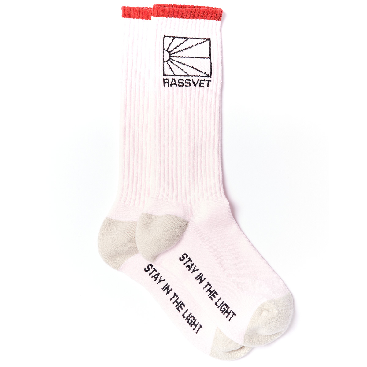 Rassvet Logo Knit Socks Pink