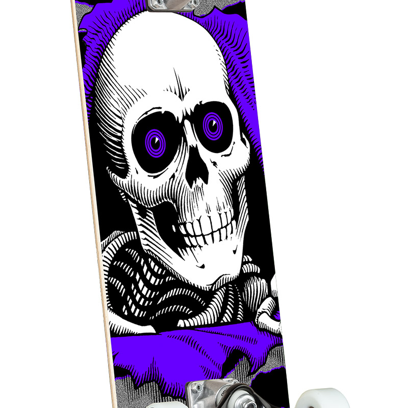 Powell Peralta Ripper One Off Complete Skateboard Silver Purple 7.5 Powell Peralta Ripper One Off Complete Skateboard Silver Purple 7.5