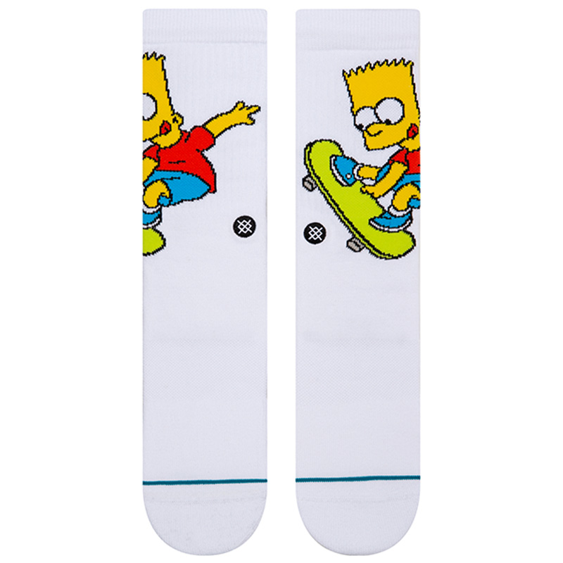 Stance Bart Simpson Socks White Stance Bart Simpson Socks White