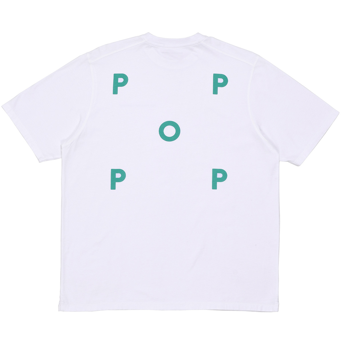 POP Logo T-Shirt White/Peacock Green