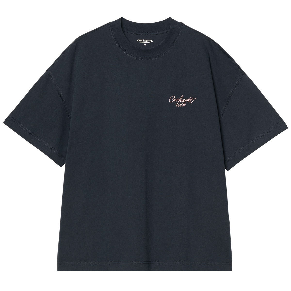 Carhartt WIP Signature Script T-Shirt Deep Night/Glassy Pink
