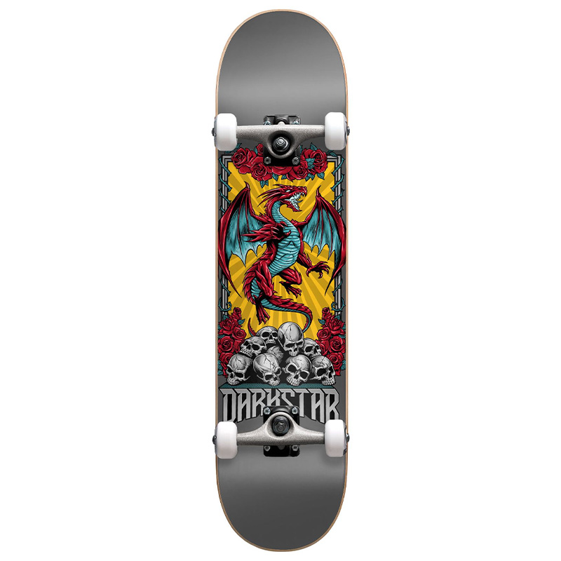 Darkstar Levitate First Push Soft Wheels Complete Skateboard Charcoal 8.0