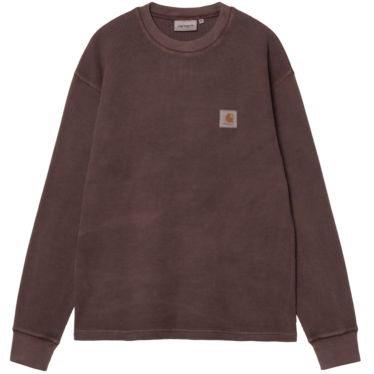 Carhartt WIP Vista Waffle Longsleeve T-Shirt Palisander Garment Dyed