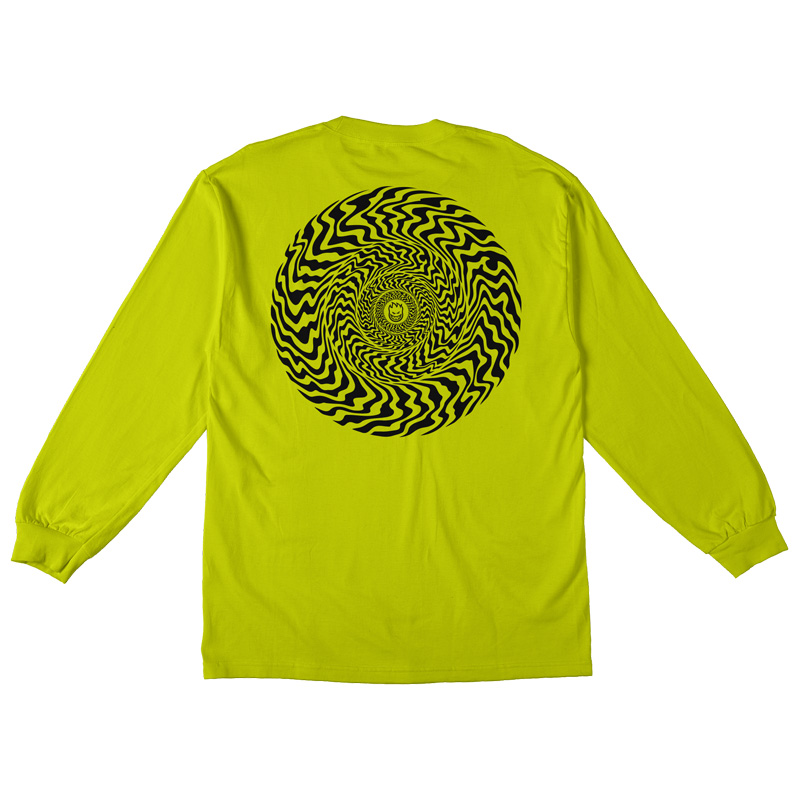 Spitfire Swirled Classic Longsleeve T-Shirt Safety Green/Black