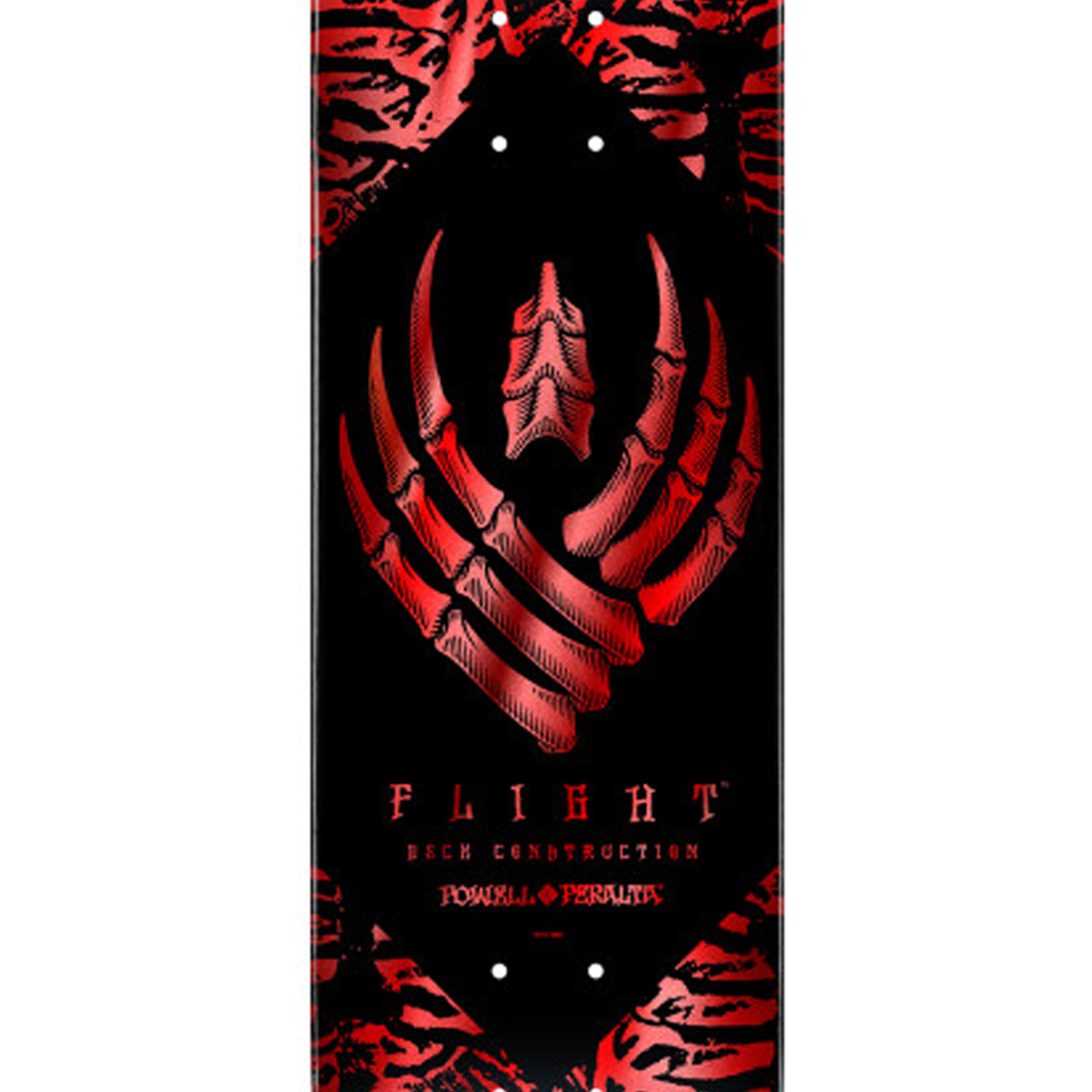 Powell Peralta FLIGHT Skeleton Skateboard Deck Red Foil 8.38