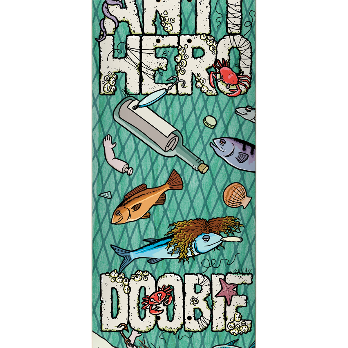 Anti Hero Doobie Catch Of The Day Skateboard Deck Blue 8.5