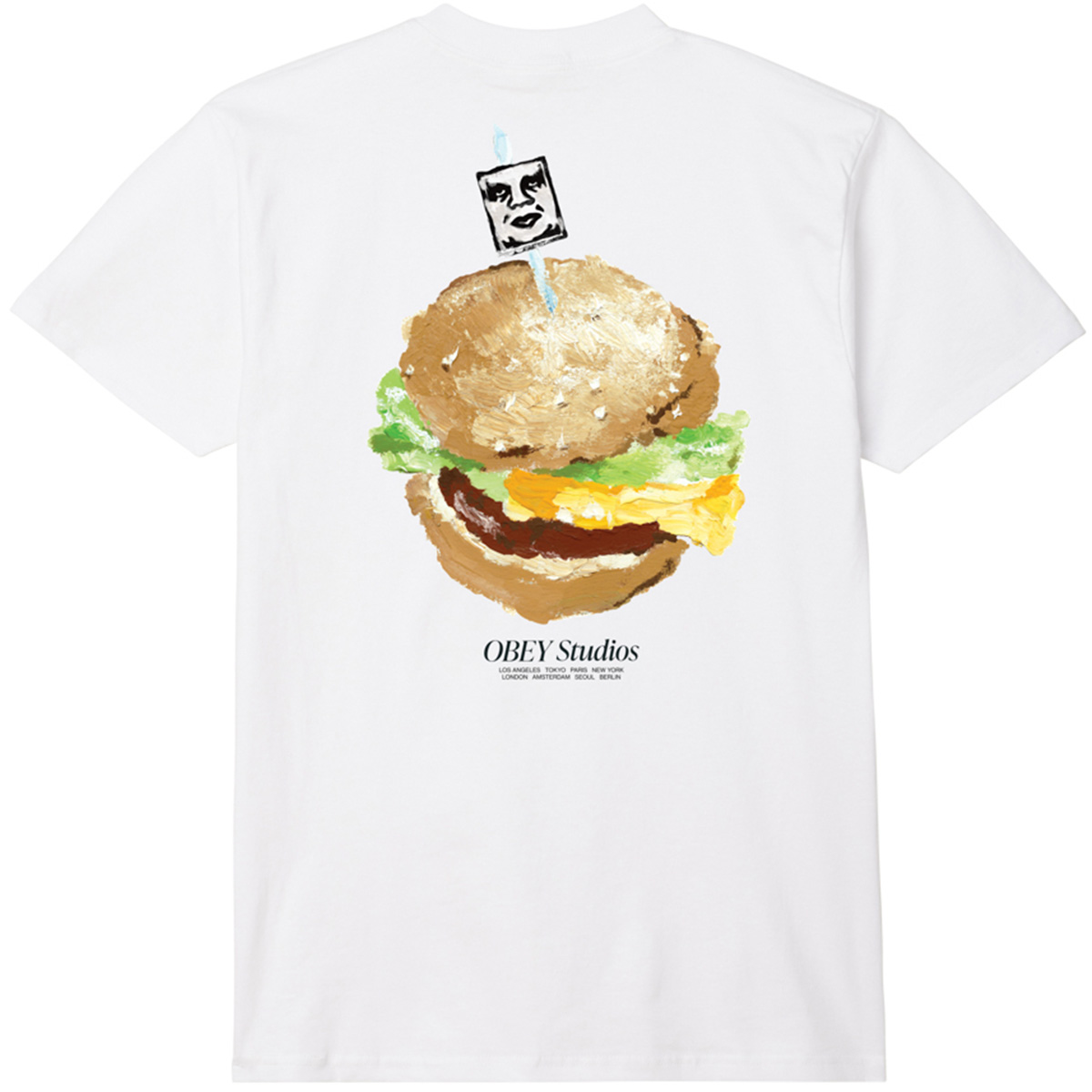 Obey Visual Food For Your Mind T-Shirt White