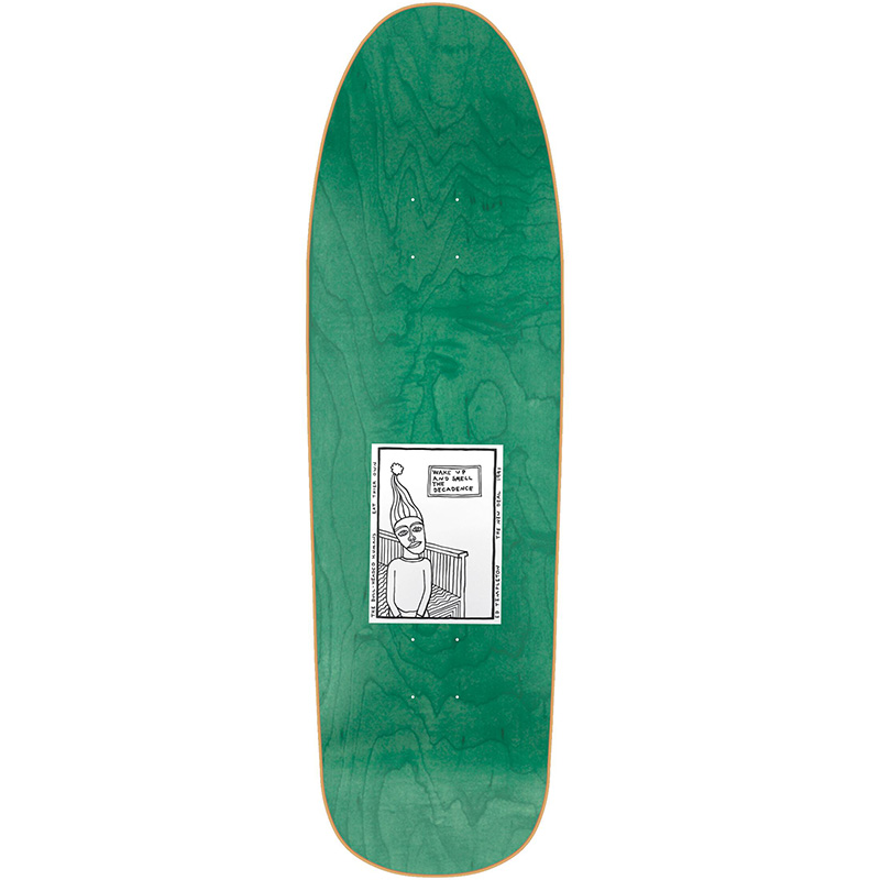 New Deal Templeton Bullman Screenprinted Skateboard Deck Green 9.35