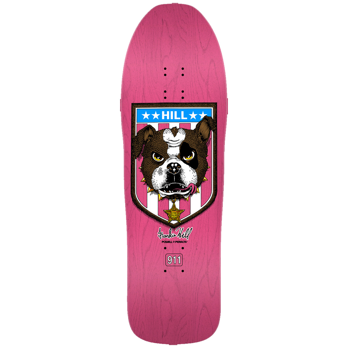 Powell Peralta Frankie Hill Bull Dog 10 Deck Pink Stain 10.0 Powell Peralta Frankie Hill Bull Dog 10 Deck Pink Stain 10.0