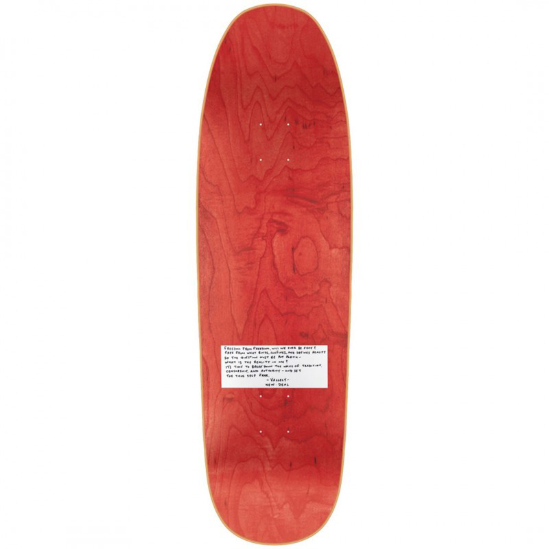 New Deal Vallely Alien Heat Transfer Skateboard Deck Red 9.18