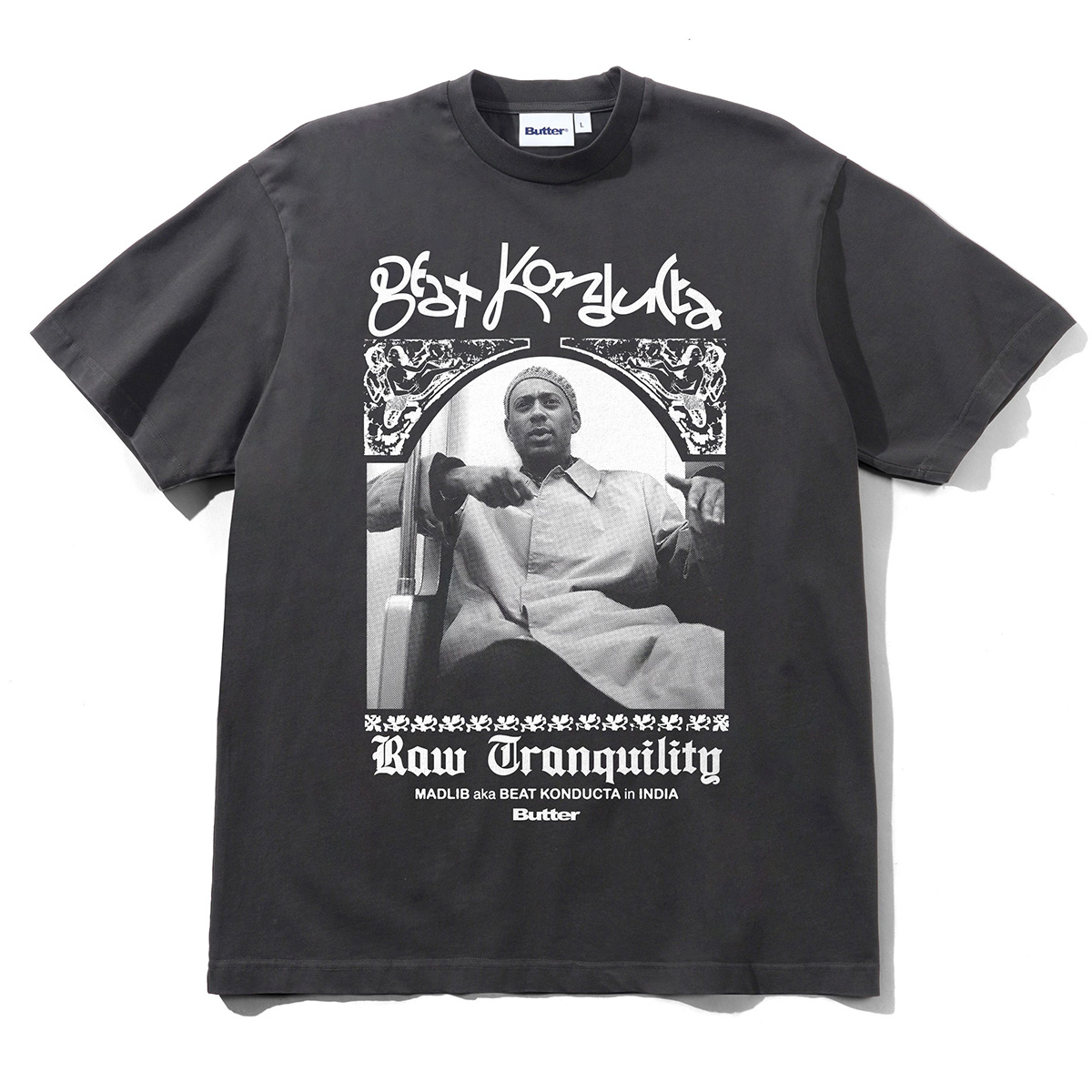 Butter Goods x Madlib India T-shirt Washed Black