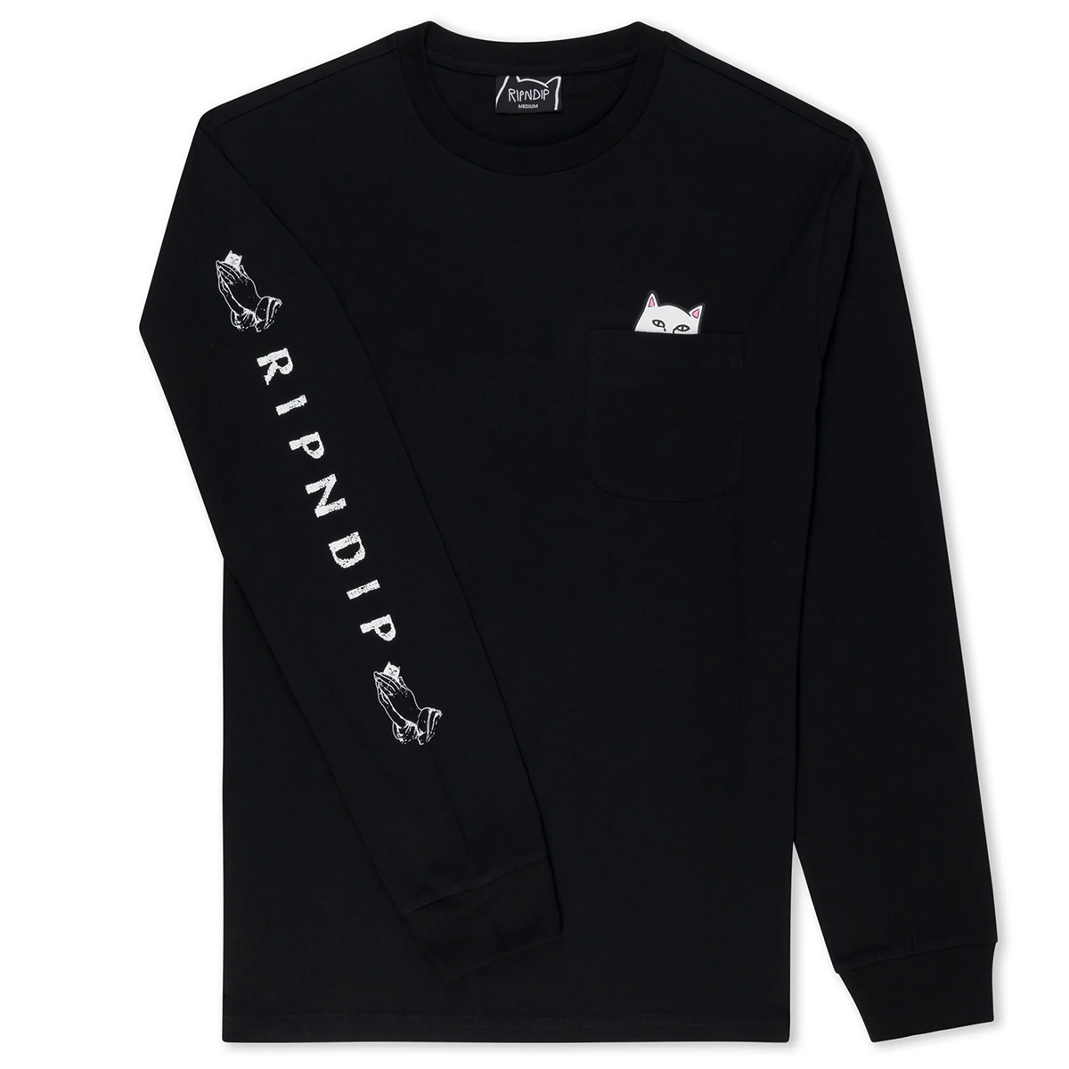 RIPNDIP Lord Nermal Longsleeve T-Shirt Black RIPNDIP Lord Nermal Longsleeve T-Shirt Black