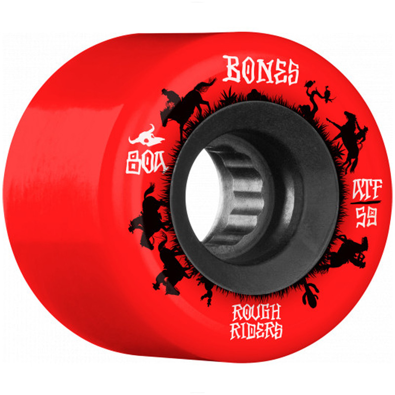 Bones ATF Rough Riders Wranglers Wheels Red 80A 59mm Bones ATF Rough Riders Wranglers Wheels Red 80A 59mm