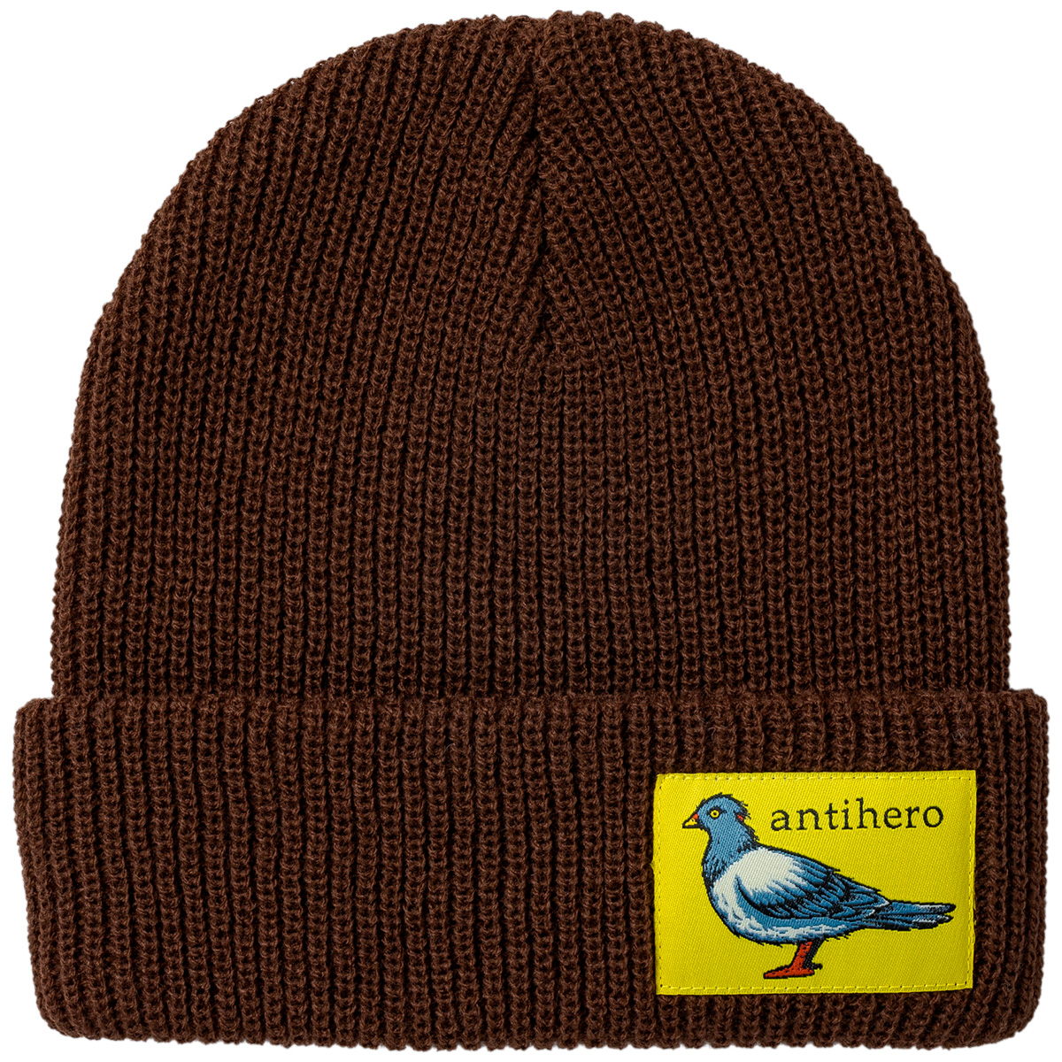 Anti Hero Cuff Beanie Lil Pigeon Label Brown Anti Hero Cuff Beanie Lil Pigeon Label Brown