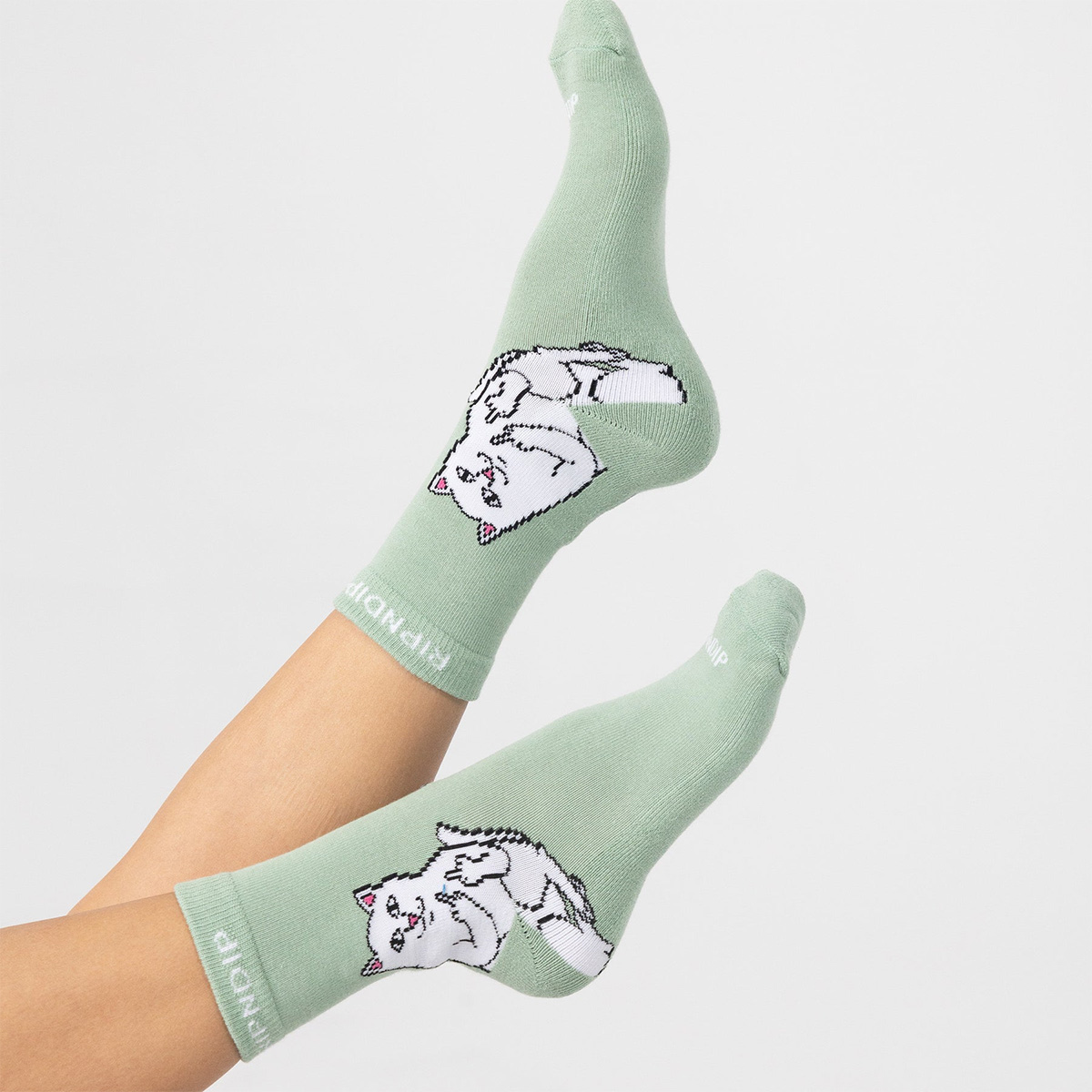 RIPNDIP Lord Nermal Mid Socks Pine | One Size | 1133447_One size
