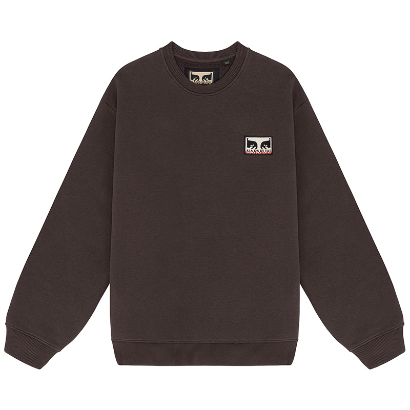 Obey X Napapijri Don't Just Watch It Burn Crewneck Sweater Dark Brown Obey X Napapijri Don't Just Watch It Burn Crewneck Sweater Dark Brown