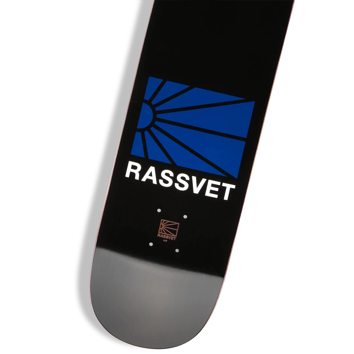 Rassvet Black Dipped Logo Team Skateboard Deck 8.37