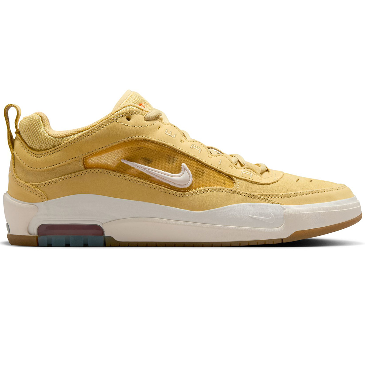 Nike SB Air Max Ishod ISO Saturn Gold/Sail-Saturn Gold-Solar Flare-Gum Lt Brown-Safety Orange
