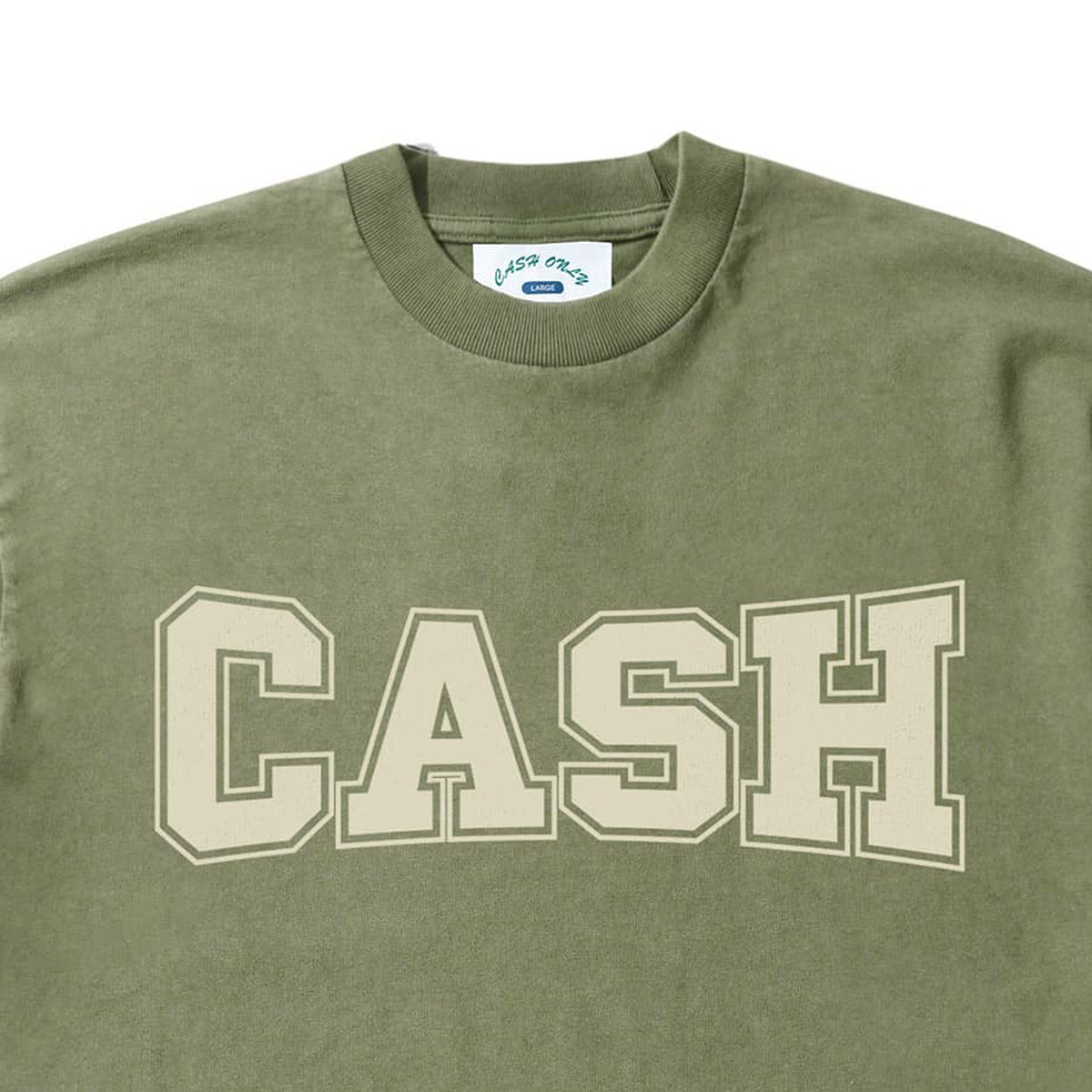 Cash Only Campus T-Shirt Washed Olive Cash Only Campus T-Shirt Washed Olive