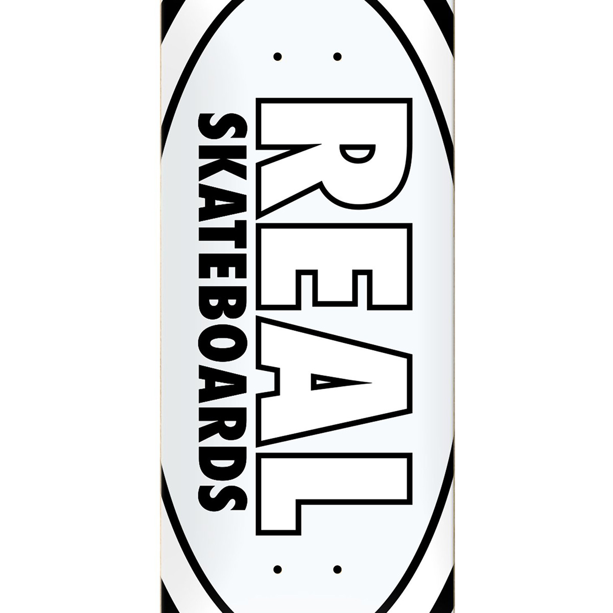 Real Team Classic Oval Skateboard Deck White 8.38 Real Team Classic Oval Skateboard Deck White 8.38