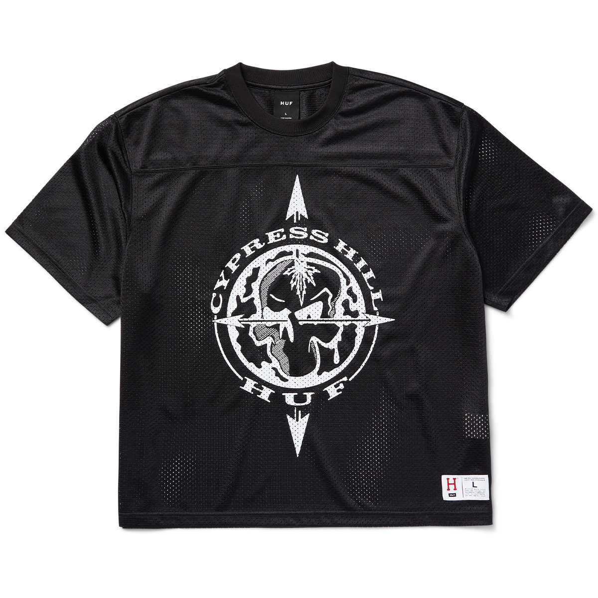 HUF X Cypress Hill Compass Mesh Jersey Black HUF X Cypress Hill Compass Mesh Jersey Black