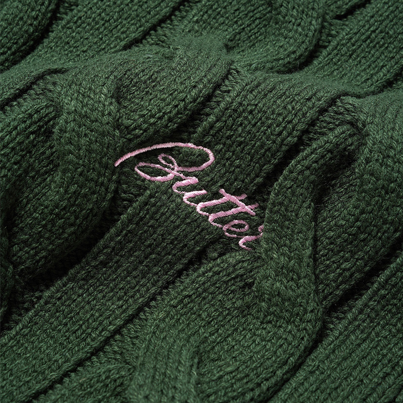 【BUTTER GOODS】 CABLE KNIT VEST : FOREST Butter Goods Cable Knit Vest Forest | M | 1126380_M