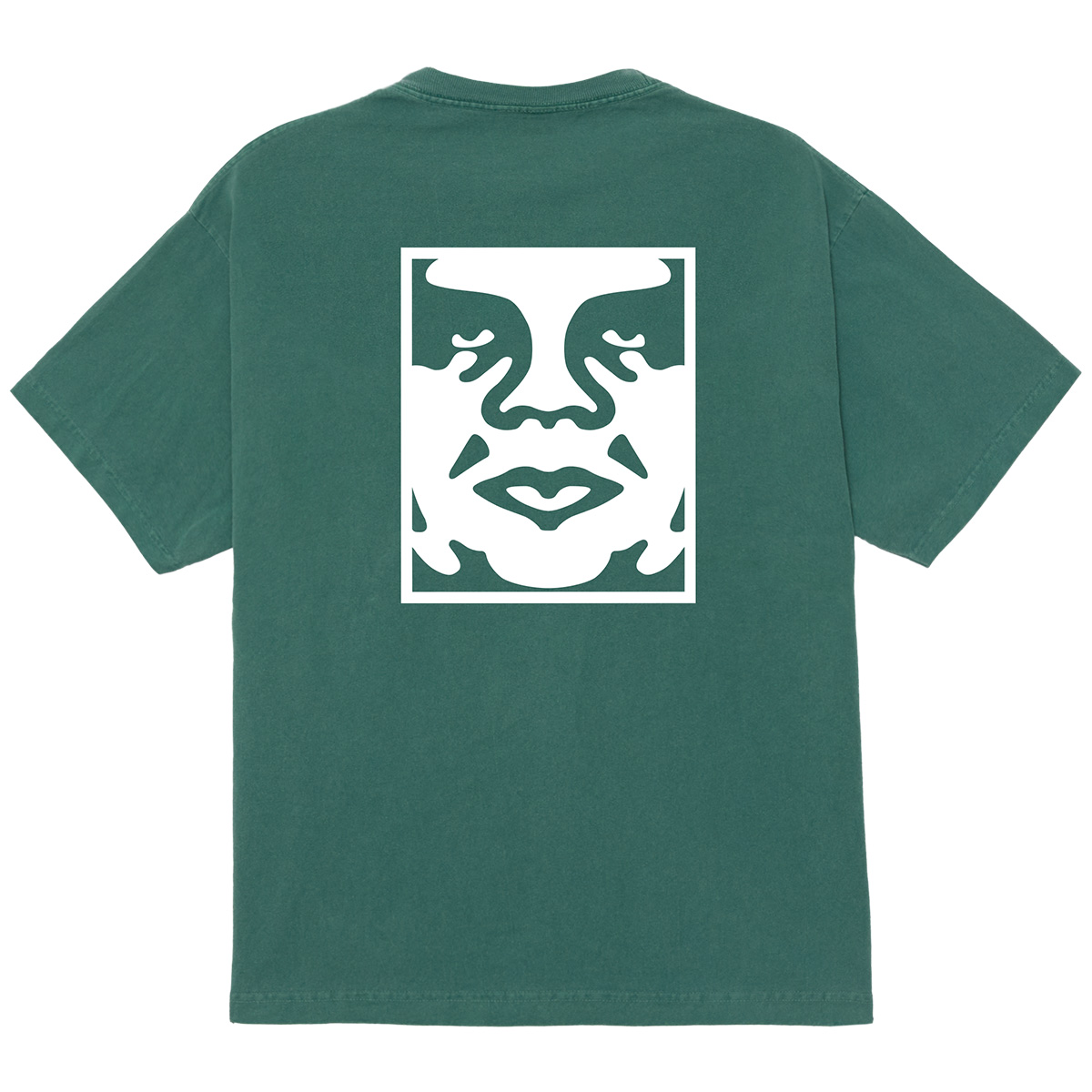 Obey Bold Icon Face T-Shirt Pigment Rain Forest